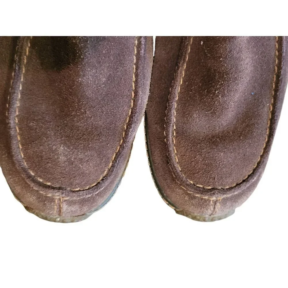 Timberland Greer Moccasin Boots Women's 6.5 Brown Suede Leather Lined